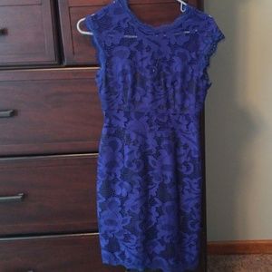Blue lace dress